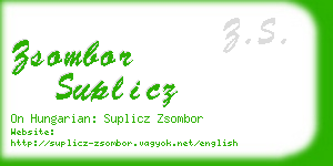 zsombor suplicz business card